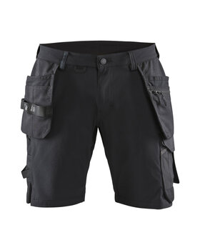 Handwerker Shorts 4-Wege-Stretch Schwarz/Dunkelgrau