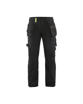Handwerker Arbeitshose 4-Wege-Stretch Schwarz/Gelb
