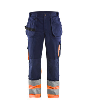 High Vis Arbeitshose Marineblau/Orange