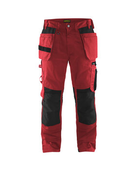 Handwerker Arbeitshose Rot/Schwarz