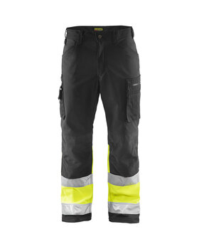 High Vis Arbeitshose Softshell Schwarz/Gelb