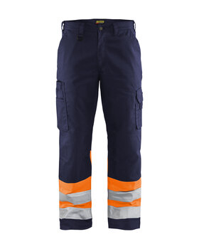 High Vis Arbeitshose Marineblau/Orange
