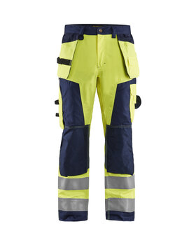 High Vis Handwerker Arbeitshose High Vis Gelb/Marineblau