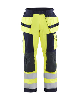 Multinorm Handwerker Arbeitshose High Vis Gelb/Marineblau