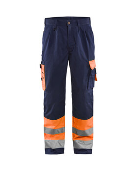 High Vis Arbeitshose High Vis Orange/Marineblau