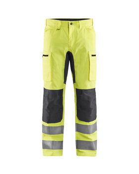 High Vis Arbeitshose mit Stretch High Vis Gelb/Mittelgrau