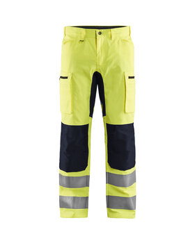 High Vis Arbeitshose mit Stretch High Vis Gelb/Schwarz