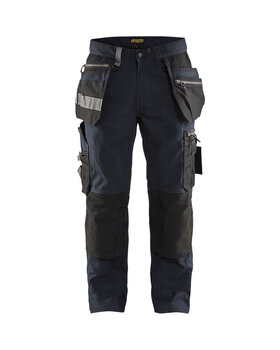 Handwerker Arbeitshose mit Stretch Dunkel Marineblau/Schwarz