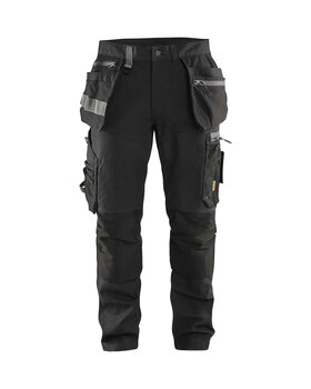 Handwerker Arbeitshose mit Stretch Schwarz