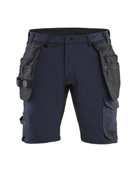 Handwerker Shorts 4-Wege-StretchDunkel Marineblau/Schwarz