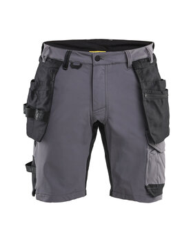 Handwerker Shorts 4-Wege-StretchMittelgrau/Schwarz