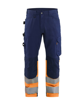 High Vis Arbeitshose Marineblau/Orange