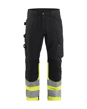 High Vis Arbeitshose Schwarz/High Vis Gelb