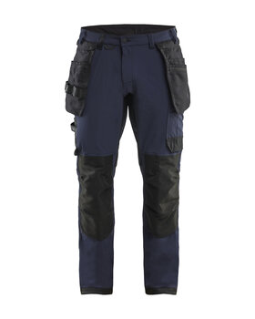 Handwerker Arbeitshose 4-Wege-StretchDunkel Marineblau/Schwarz