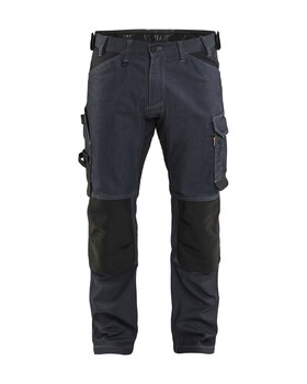 Handwerker Arbeitshose mit Stretch Marineblau/Schwarz