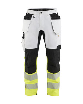 High Vis Malerhose Weiß/High Vis Gelb