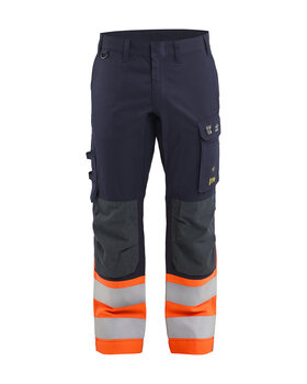 Multinorm Arbeitshose Inhärent mit Stretch Marineblau/Orange