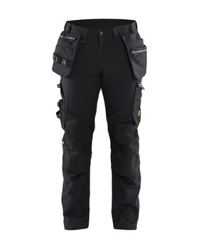 Handwerker Arbeitshose mit Stretch Schwarz/Schwarz