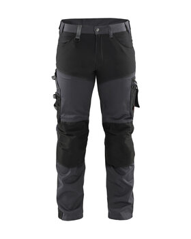 Handwerker Arbeitshose mit Stretch Mittelgrau/Schwarz