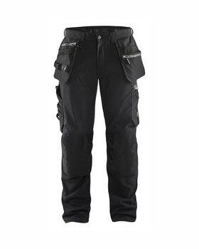 Handwerker Arbeitshose Softshell Schwarz