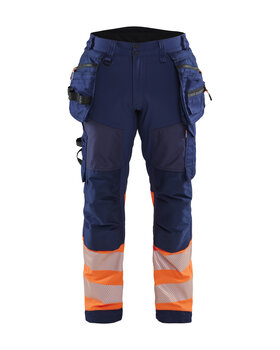 High Vis Arbeitshose Softshell Marineblau/Orange