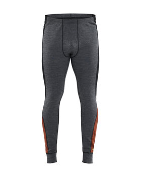 Unterhose XWARM, 100% Merino Mid grey/Dunkelrot