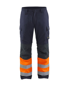Multinorm Winter Arbeitshose Marineblau/Orange