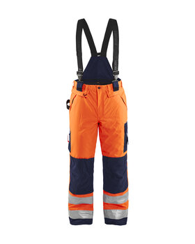 High Vis Winter Latzhose High Vis Orange/Marineblau