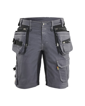Handwerker Shorts Stretch X1900 Mittelgrau/Schwarz