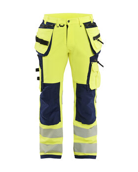High Vis Arbeitshose 4-Wege-Stretch High Vis Gelb/Marineblau