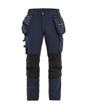 Handwerker Arbeitshose 4-Wege-Stretch X1900 Dunkel Marineblau/Schwarz