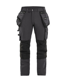 Handwerker Arbeitshose 4-Wege-Stretch X1900 Dunkelgrau/Schwarz