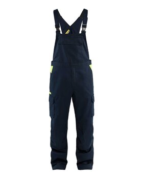Industrie Latzhose Dunkel Marineblau/High Vis Gelb
