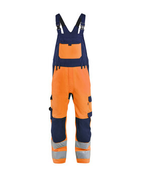 High Vis Latzhose High Vis Orange/Marineblau