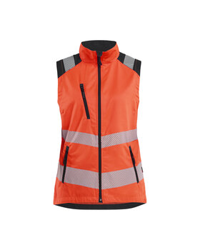 Damen High Vis Weste High Vis Rot/Schwarz