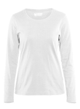 Damen Langarm T-Shirt Weiß