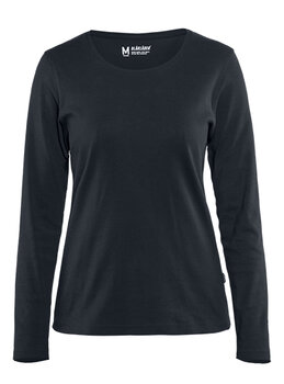Damen Langarm T-Shirt Dunkel Marineblau