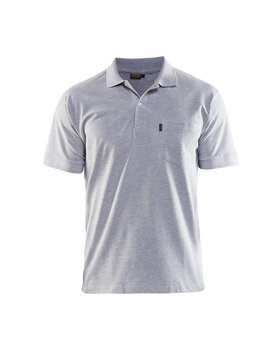 Polo Shirt Grau Melange