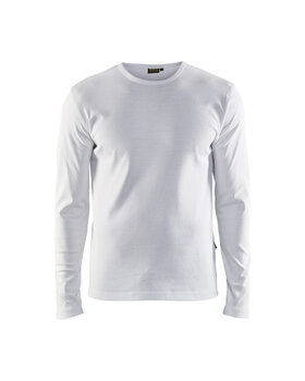 Langarm T-Shirt Weiß