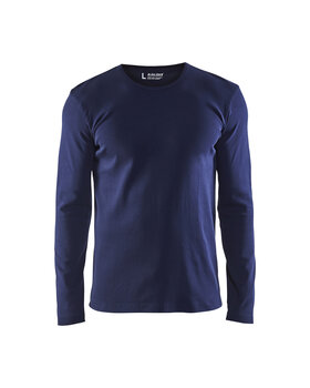 Langarm T-Shirt Marineblau