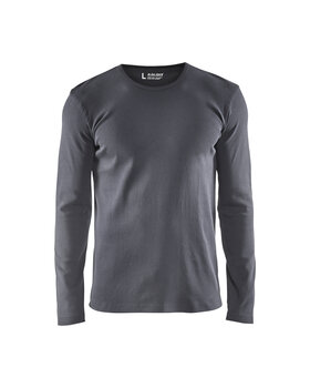 Langarm T-Shirt Grau
