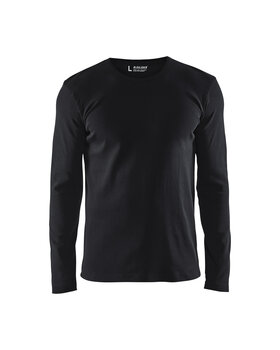Langarm T-Shirt Schwarz