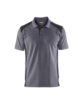 Polo Shirt Mittelgrau/Schwarz