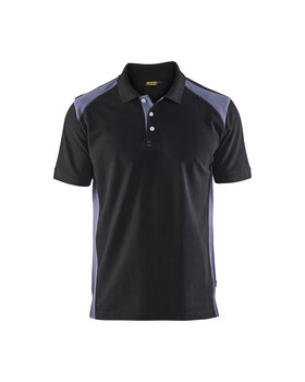 Polo Shirt Schwarz/Grau
