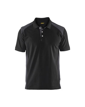 Polo Shirt Schwarz/Mittelgrau
