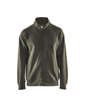 Sweatshirt mit Reißverschluss Armygrün
