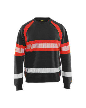 High Vis Sweater Schwarz/High Vis Rot