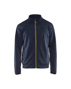 Sweatjacke mit Reißverschluss Dunkelblau/Gelb