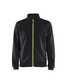 Sweatjacke mit Reißverschluss Schwarz/Gelb