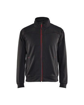 Sweatjacke mit Reißverschluss Schwarz/Rot